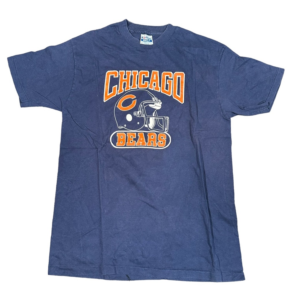 Vintage Chicago Bears Graphic Hanes Beefy T-Shirt Size Large